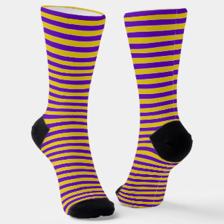 Gelb und Lila gestrichen Socken