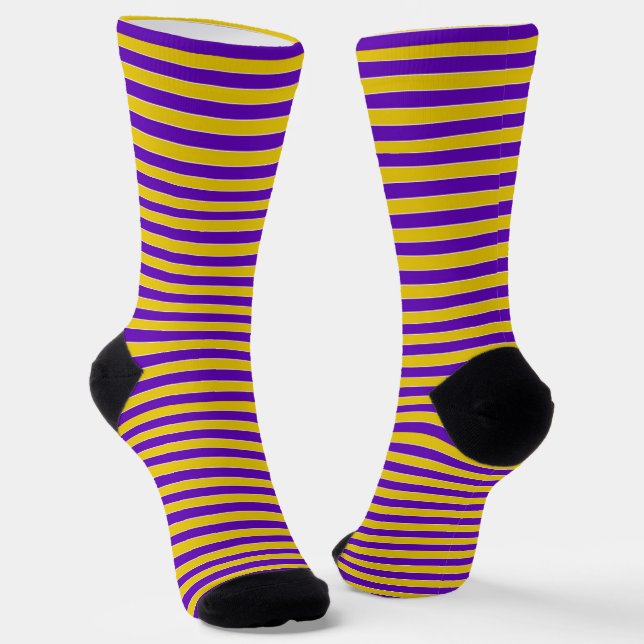 Gelb und Lila gestrichen Socken (Gewinkelt)