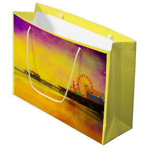 Gelb und Lila Große Geschenktüte