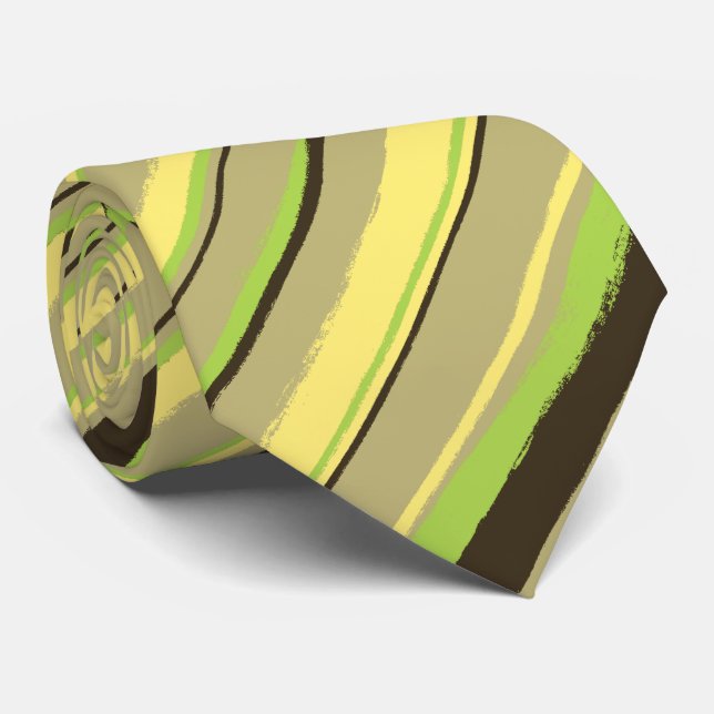 Gelb und Limon Krawatte (Gerollt)