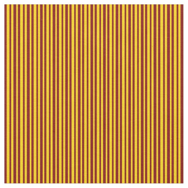 Gelb- und Maroon-Streifen Stoff (Nahaufnahme)