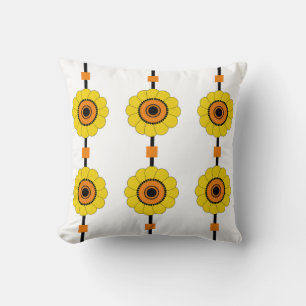 Gelb und Orange floral Kissen