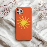 Gelb und orange Funky Flaming Sun