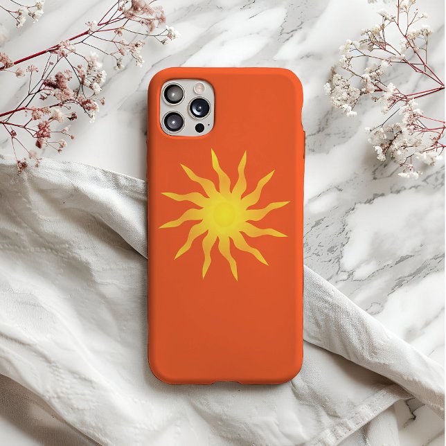 Gelb und orange Funky Flaming Sun Case-Mate iPhone Hülle (Von Creator hochgeladen)