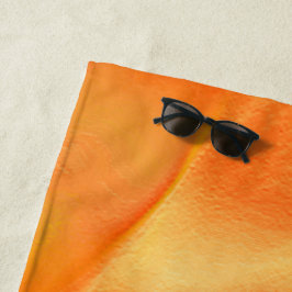 Gelb und orange gehärtet strandtuch