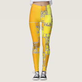 Gelb und Orange Leggings