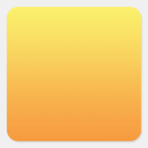 Gelb und Orange Ombre Quadratischer Aufkleber