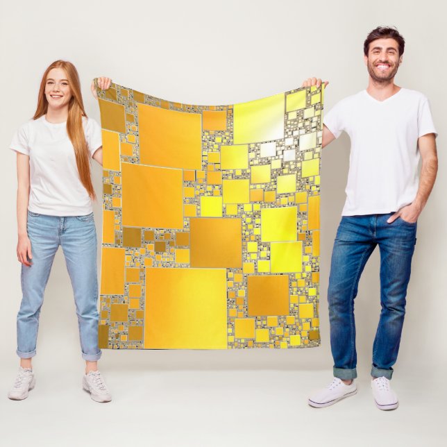 Gelb und Orangen, gequetscht, Fleece Blanket (Beispiel)