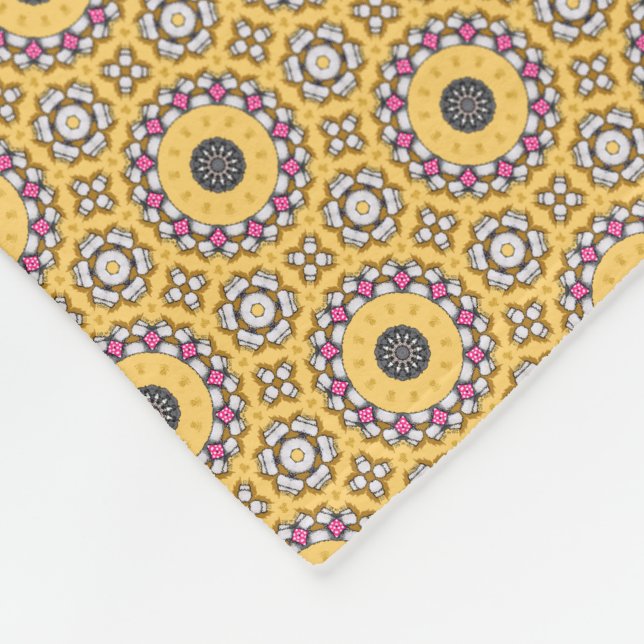 Gelb und Rosa Fleecedecke (Ecke)