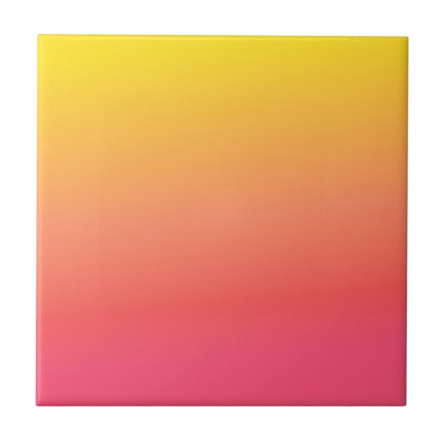 Gelb und rosa glänzen fliese (Vorderseite)