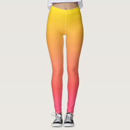 Gelb und rosa glänzen leggings