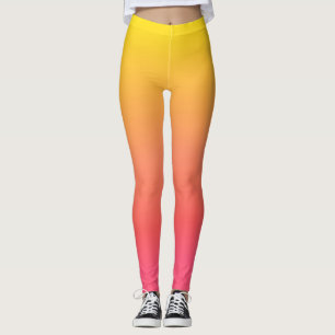 Gelb und rosa glänzen leggings