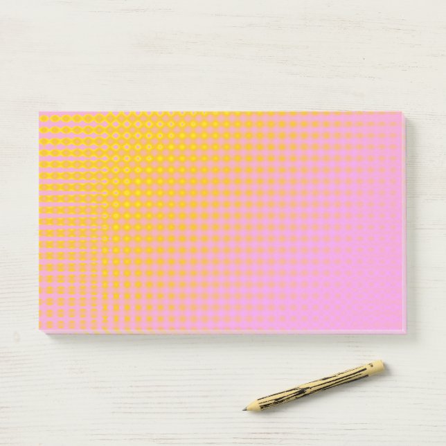 Gelb und rosa glänzende Post-it-Notizzettel Post-it Klebezettel (Auf Schreibtisch)