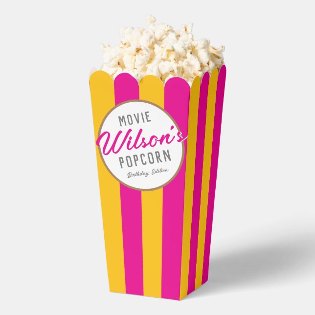 Gelb und rosa Special Event Movie Night Popcorn Geschenkschachtel (Geplatzt)