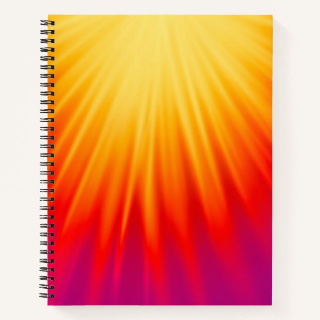 Gelb und rot Abstrakt Notizbuch (Vorderseite)