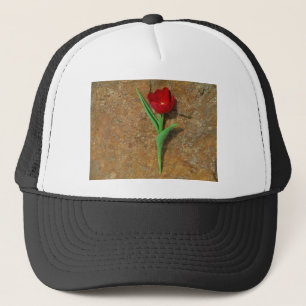 Gelb und Rot Truckerkappe