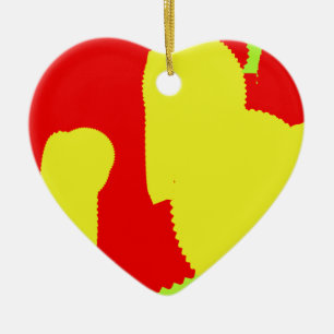 gelb und rot vermischen sich zu abstrakter Kunst Keramik Ornament
