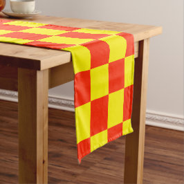 Gelb und rot Vintag Kurzer Tischläufer
