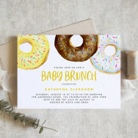 Gelb und Schokolade Sprinkle Donuts Baby Brunch
