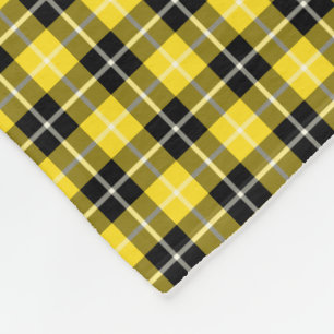 Gelb und schwarz Barclay Clan Tartan Fleecedecke