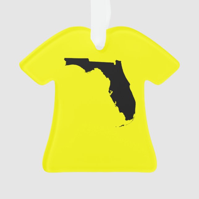 Gelb und Schwarz Florida Ornament (Vorderseite)