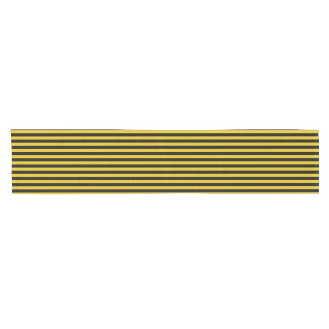 Gelb und schwarz gestreift kurzer tischläufer (Horizontal)