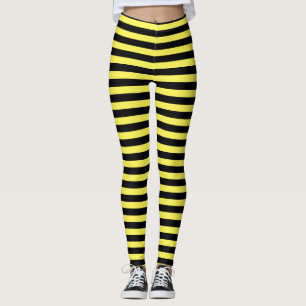 Gelb und schwarz gestreift leggings