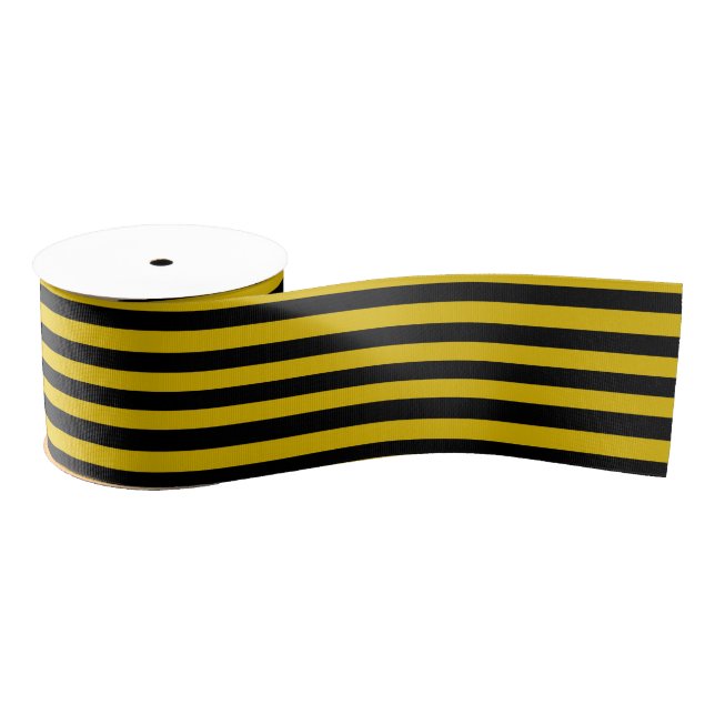 Gelb und schwarz gestreift ripsband (Spule)