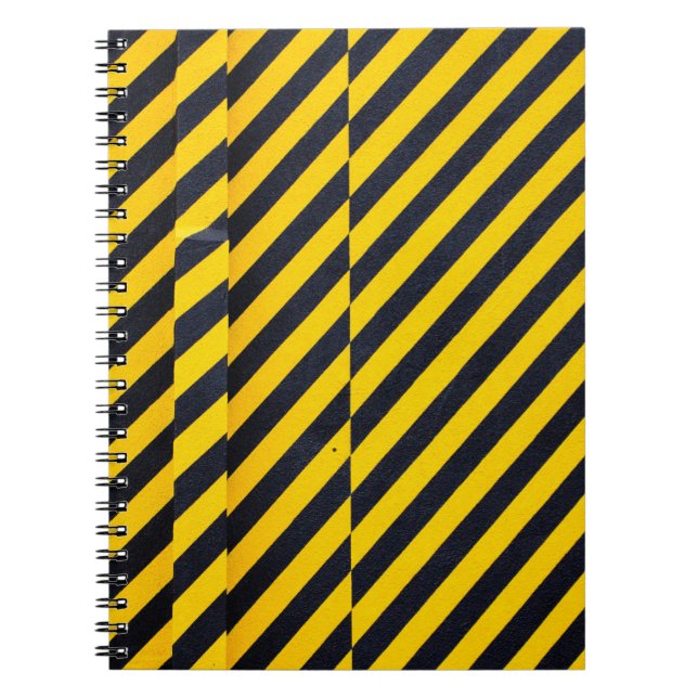 Gelb und schwarz gestreifte Textilien Notizblock (Vorderseite)