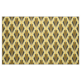 Gelb und schwarz Iconic Art Deco Stoff