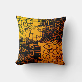 Gelb und Schwarz Kissen