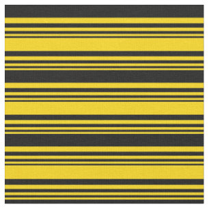 Gelb- und Schwarz-Linien-Muster Stoff