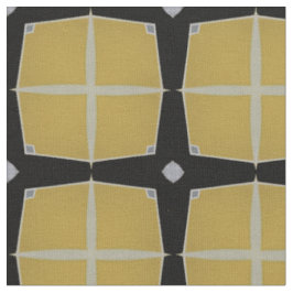 Gelb und Schwarz Modernes geometrisches Muster Stoff