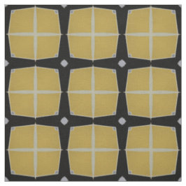 Gelb und Schwarz Modernes geometrisches Muster Stoff
