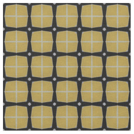 Gelb und Schwarz Modernes geometrisches Muster Stoff