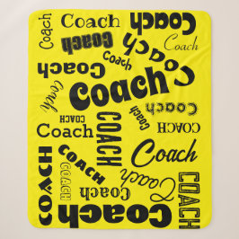 Gelb und schwarz Personalisierter Coach Geschenk N Sherpadecke