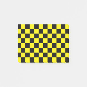 Gelb und Schwarz Post-it Klebezettel