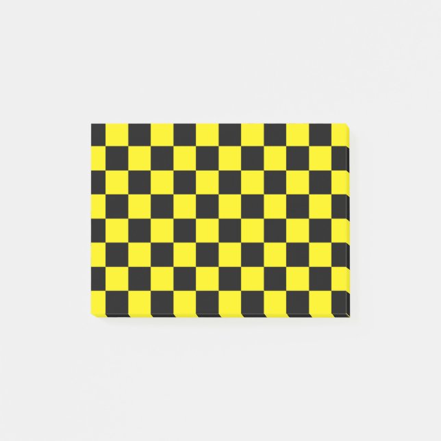 Gelb und Schwarz Post-it Klebezettel (Vorderseite)