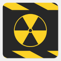 Gelb und schwarz radioaktiver Nuklearer Reaktor
