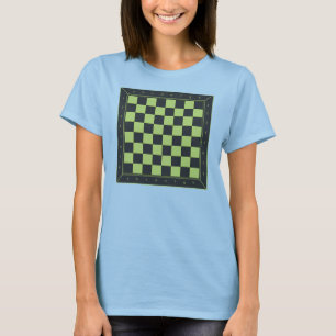 Gelb- und Schwarz-Schachtisch T-Shirt