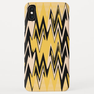 Gelb und schwarz Zigzag Abstrakt Zickzack Case-Mate iPhone Hülle