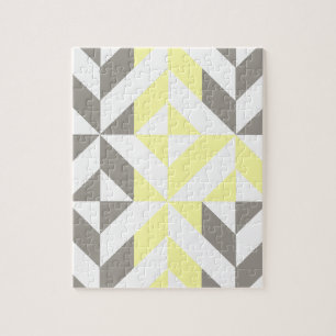 Gelb und silber Geometric ZigZag