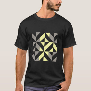 Gelb und silber Geometric ZigZag T-Shirt