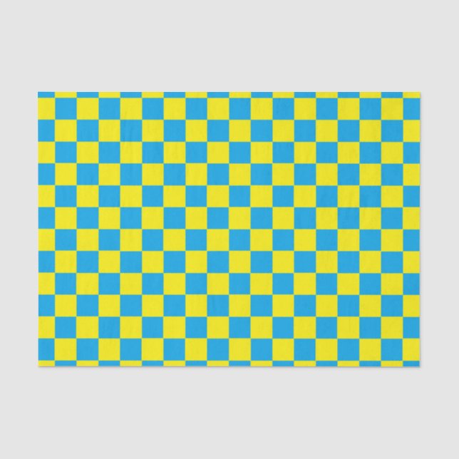 Gelb und Türkis Seidenpapier (Vorderseite)