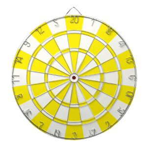 gelb und weiß dartscheibe