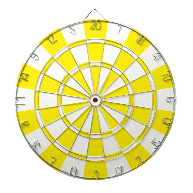 gelb und weiß dartscheibe (vorne)
