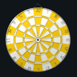 Gelb und Weiß Dartscheibe<br><div class="desc">Gelb-weiß-matte</div>