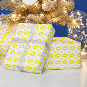 Gelb und Weiß: Geometriana Geschenkpapier