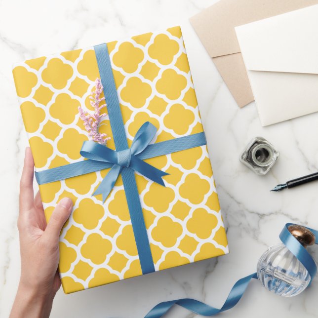 Gelb und weiß geschenkpapier (Schenken)
