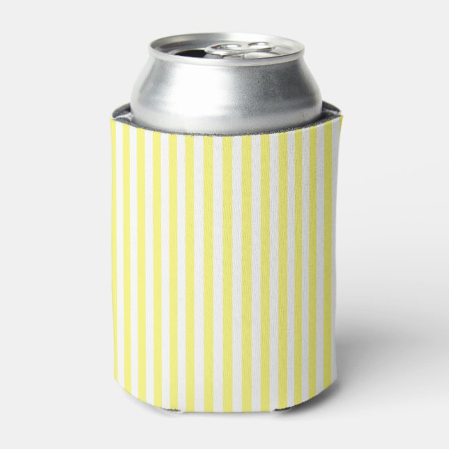 Gelb und weiß gestreift dosenkühler (Kanne Vorderseite)